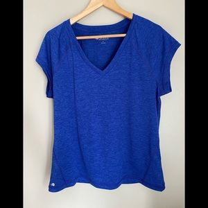 NWOT ideology Royal Blue V-Neck Short Sleeve T-Shirt Size Large